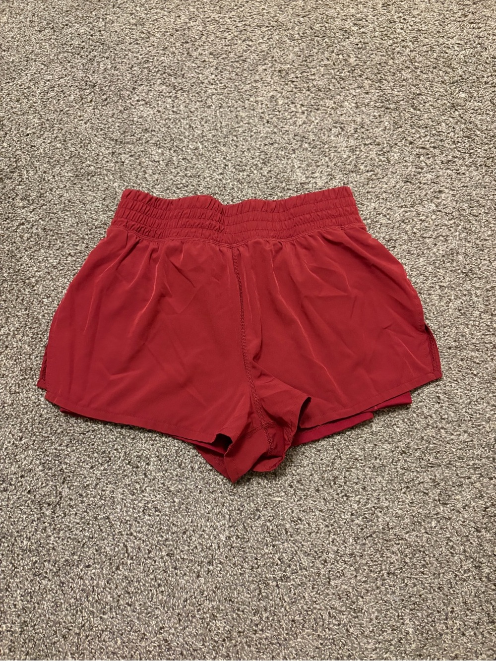90 Degree By Reflex Women's Red Athletic Pull-On Shorts